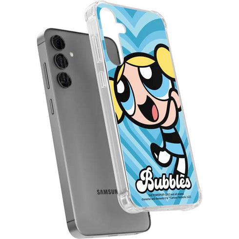 Cartoon Network Powerpuff Girls Bubbles Blue Hearts Galaxy S24 Plus Clear Case
